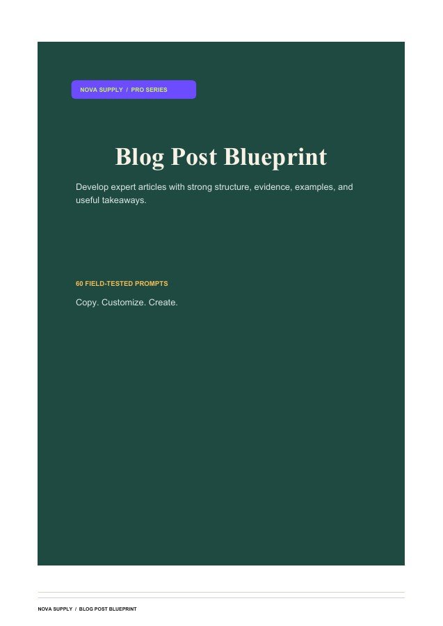 Blog Post Blueprint digital product cover