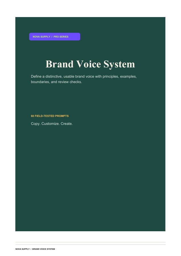 Brand Voice System digital product cover