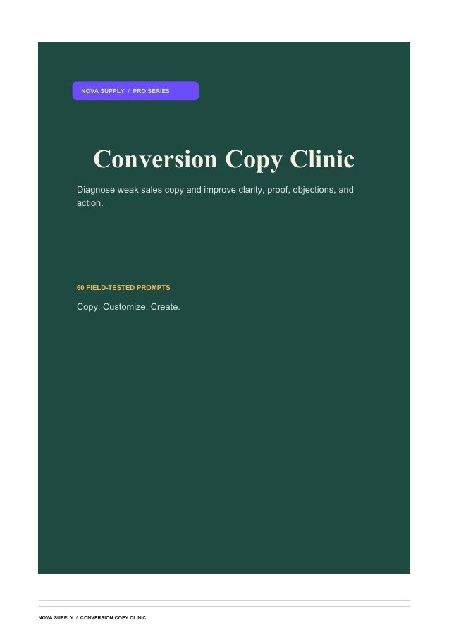 Conversion Copy Clinic digital product cover