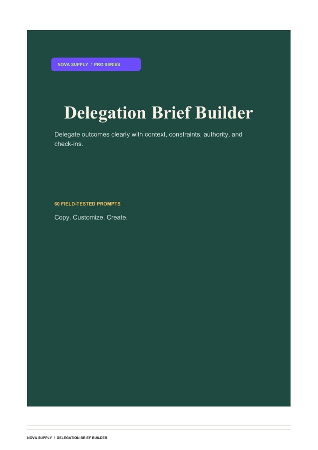 Delegation Brief Builder digital product cover