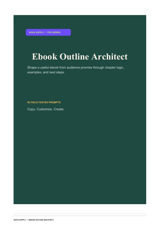 Ebook Outline Architect digital product cover