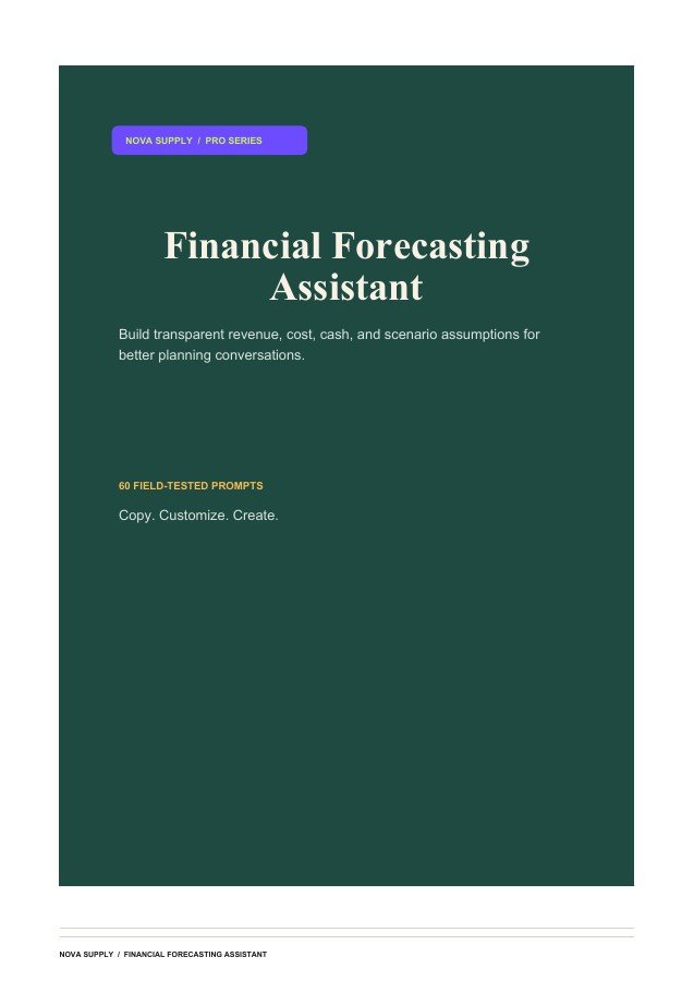 Financial Forecasting Assistant digital product cover