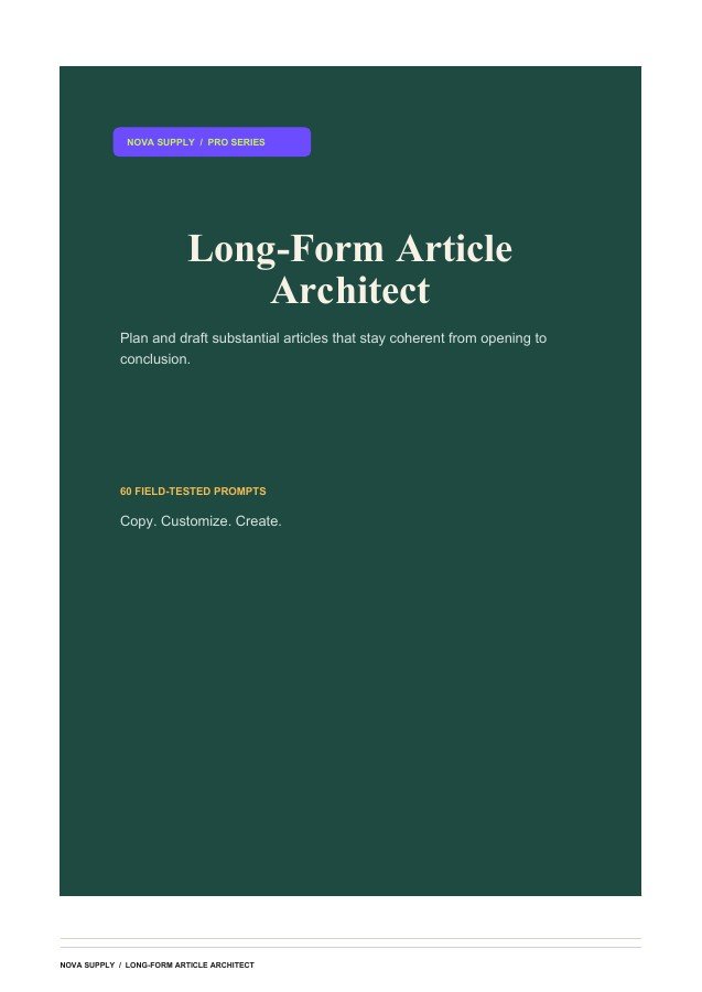 Long-Form Article Architect digital product cover