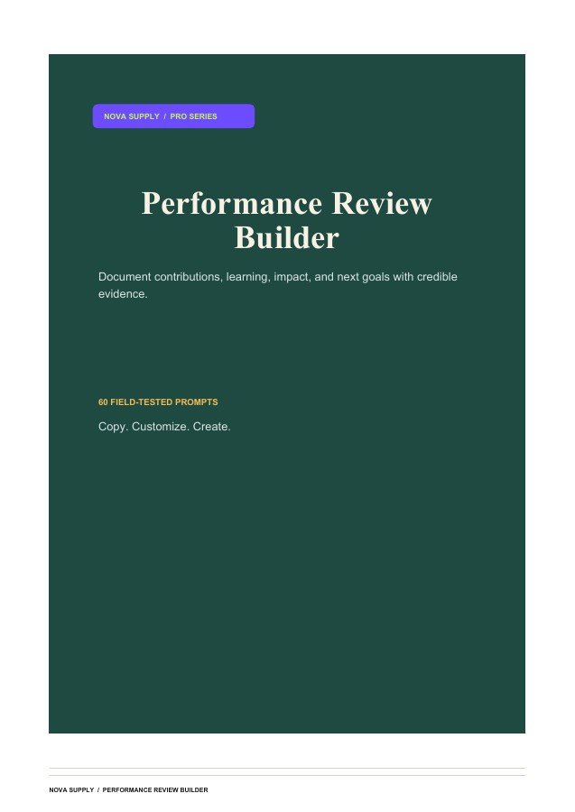 Performance Review Builder digital product cover