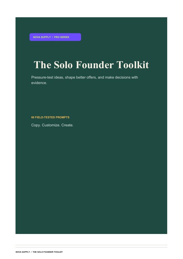 The Solo Founder Toolkit digital product cover