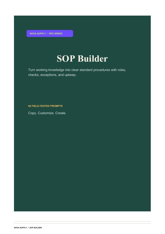 SOP Builder digital product cover